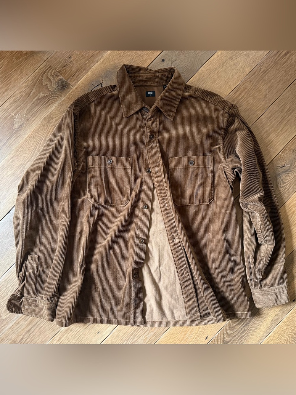 Uniqlo Men's Corduroy Shirt Jacket in Brown